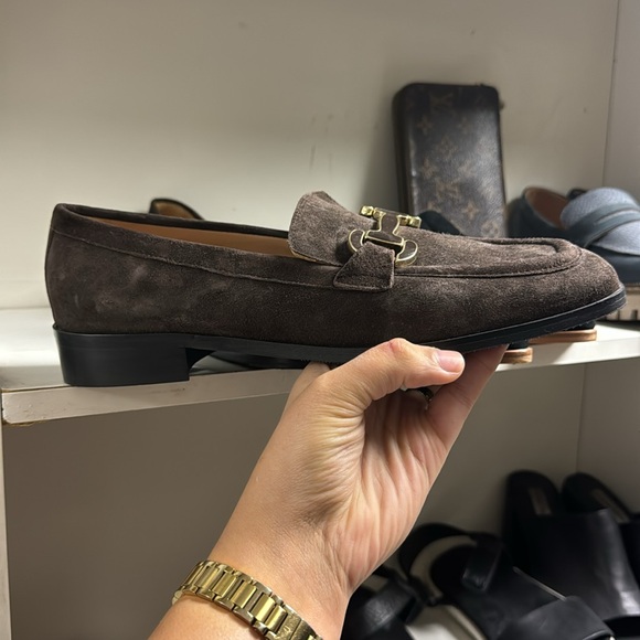 NATALIE SQUARE TOE LOAFER-BROWN SUEDE - Picture 9 of 9